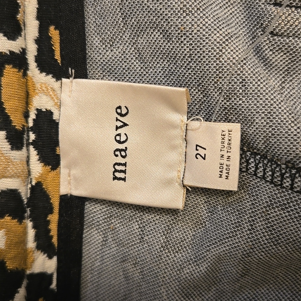 Maeve Black and Gold Patterned Boot Cut Pants - Picture 8 of 11